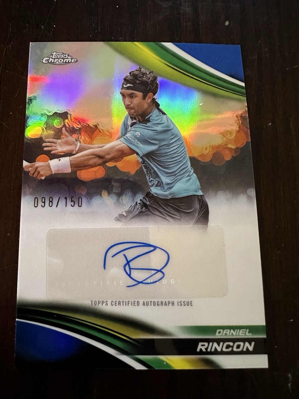 2025 Topps Chrome Daniel Rincon True Blue Refractor Auto /150