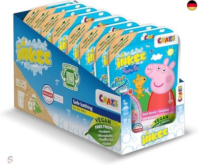 INKEE SURPRISE - 8er Set Peppa Pig Badekugeln Kinder mit Überraschung, Peppa