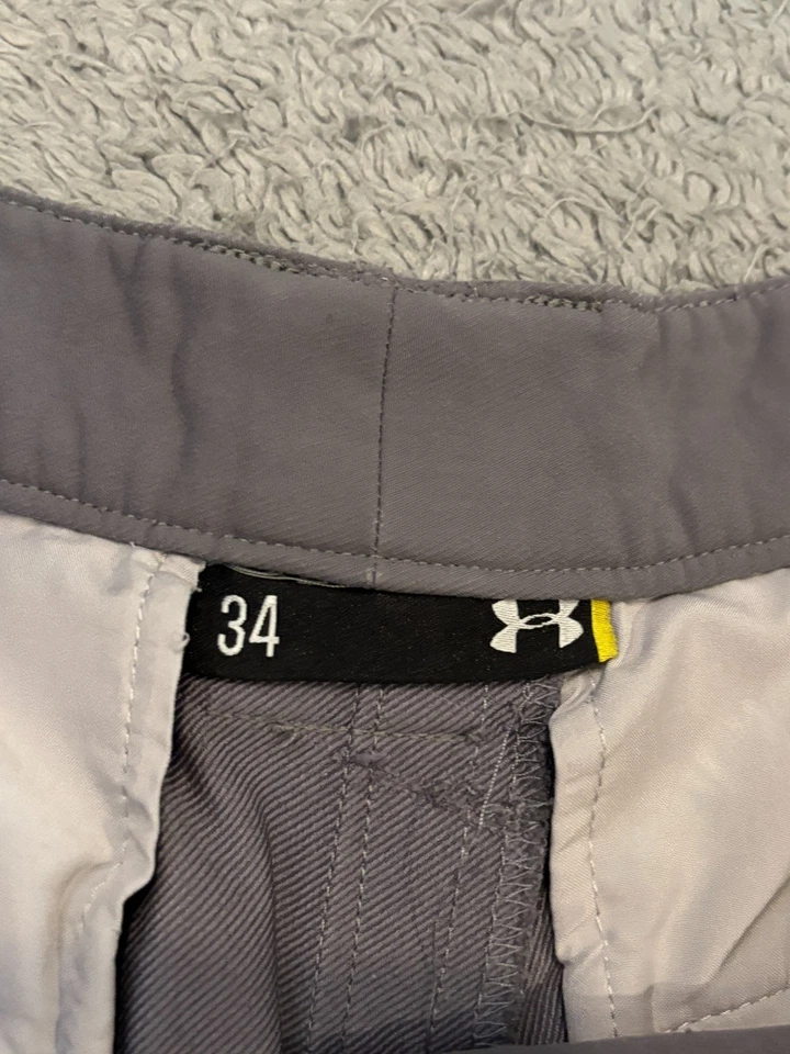 Under Armour UA Golf Shorts Mens 34 (33) Gray Stretch Active Performance Outdoor - Image 2 of 4