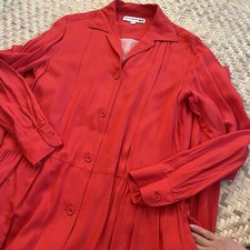 Uniqlo x Ines de la Fressange red oversized midi dress S Tiny polka dot pattern