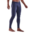Mens Skins Pro Series 3 Long Training Gym Sports Tights Navy L 32/34"