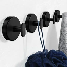 Suction Cup Hooks for Shower: 15 LB Strong Wall Hanger for Bathroom, Front Do...