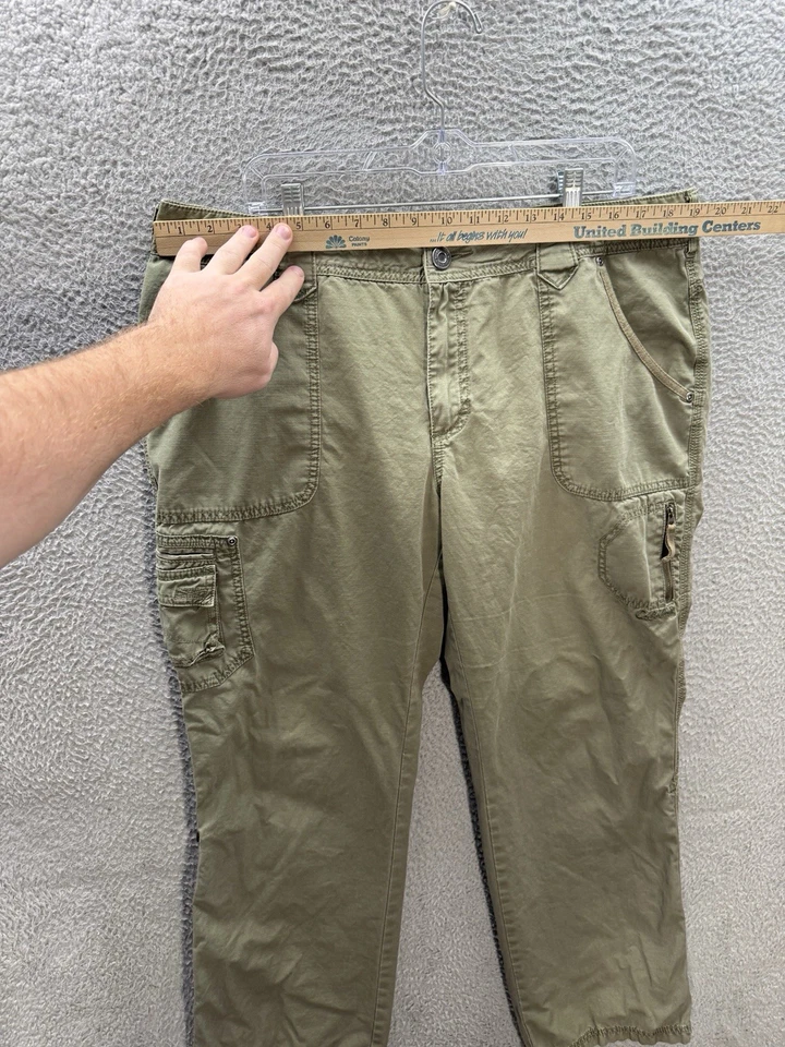 Pantalones Cabelas Mujer 16 Verde Ripstop Informales Carga Pestaña Enrollable Aire Libre Senderismo Foto 3 de 4