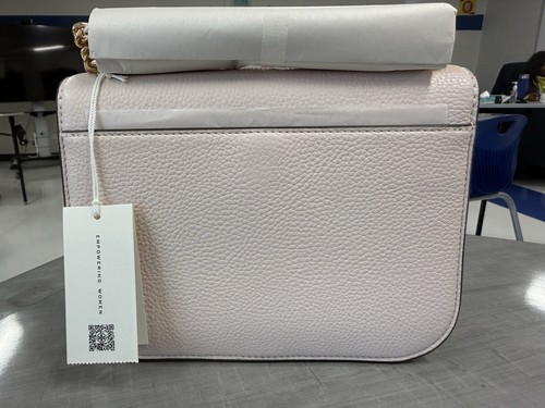 Sac bandoulière Tory Burch cuir rose clair quincaillerie dorée 140987 NEUF avec étiquettes - Photo 4/12