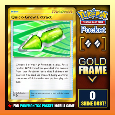 Pokemon TCG Pocket - Quick Grow Extract -   GOLD FRAME   - Golden Border EN  