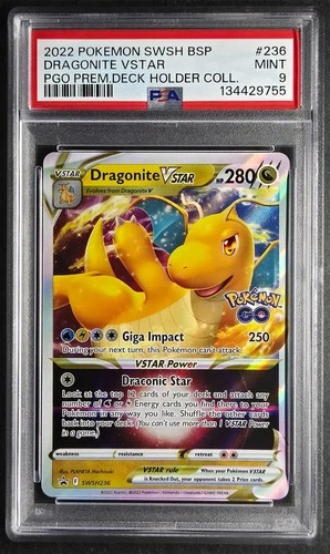 Pokémon 2022 Dragonite VSTAR #236 PSA 9 MINT -- USA SHIPPING ONLY