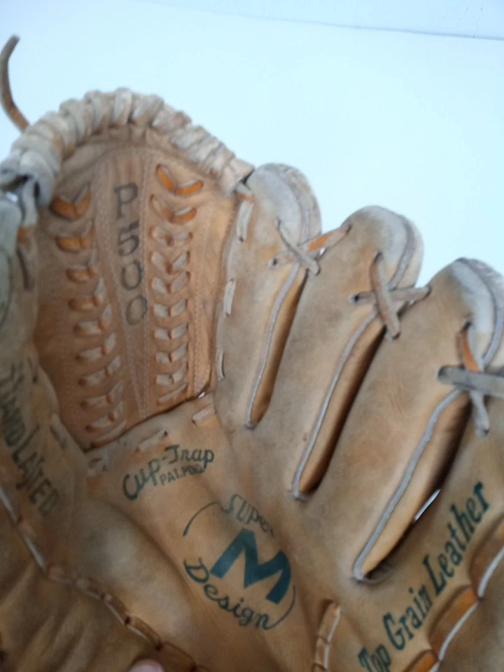 Vintage Hutch Baseball Glove RHT Super M Design Model P500 - Image 4 of 4