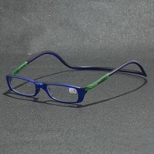 Hanging Magnetic Reading Glasses Adjustable Eyeglasses Front Click Connect Neck