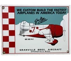 VINTAGE GEE BEE AIRPLANE PORCELAIN SIGN DEALERSHIP GAS OIL HANGAR AVIATION