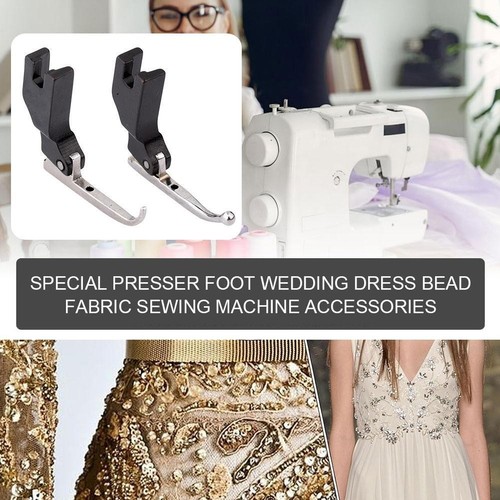 New Bead Sequin Special Presser Foot Wedding Dress Fabric Sewing Bead D1R9 V7I0 - Picture 4 of 12