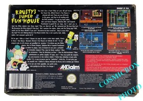 The Simpsons KRUSTY'S SUPER FUN HOUSE complet snes nes cartouche Nintendo PAL VF