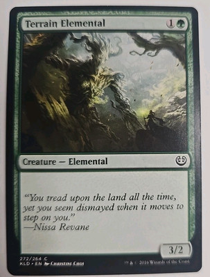 MTG Magic The Gathering Card Terrain ElementalCreature Elemental Green Kaladesh