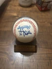 Albert Belle Signed Official American League Baseball With 50/50 Stand