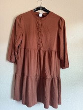 Gap Mini Dress Womens size LBrown Eyelet Cottage Core Preppy
