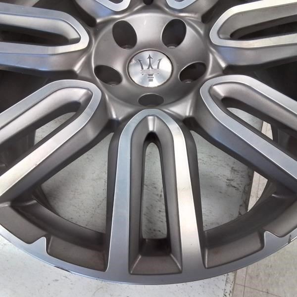 2017 MASERATI GHIBLI 17 INCH FRONT OEM USED WHEEL B CONDITION GRAY 7 DBL SPOKES