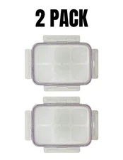 Snapware Airtight Replacement Lid 2 Pack 1.5L 6 Cup 8.5"x6.25" Purple Gasket NEW