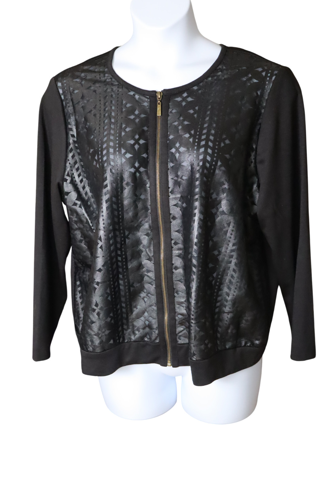 Ruby Rd. Lightweight Zip Jacket Cutout PU Front K… - image 2