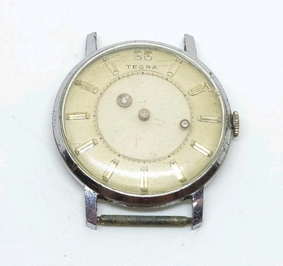 Vintage Tegra Tschuy Franz 17J Mystery Dial Mechanical Wrist Watch Runs