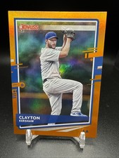 2020 Panini Donruss Baseball Card Orange Press Proof #118 Clayton Kershaw