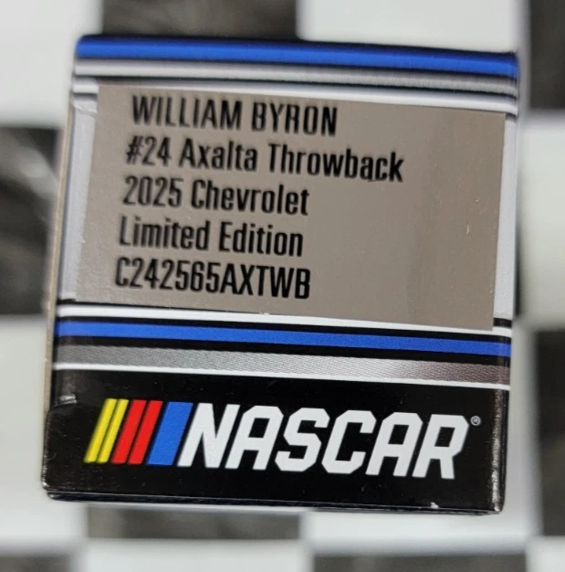 William Byron #24 Axalta THROWBACK 2025 Chevrolet In Scala 1:64 C242565AXTWB - Immagine 2 di 4