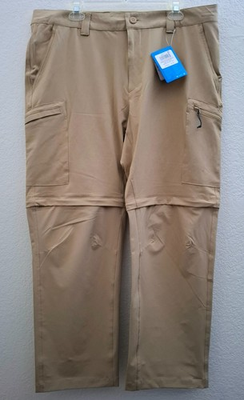 #ad Columbia Men 38 30 Deep Waves convertible pant khaki $39.95