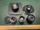 Lot of 5 Vintage Enlarger Lenses ~ 3 Schneider Kreuznach, Perfex & El-Omegar
