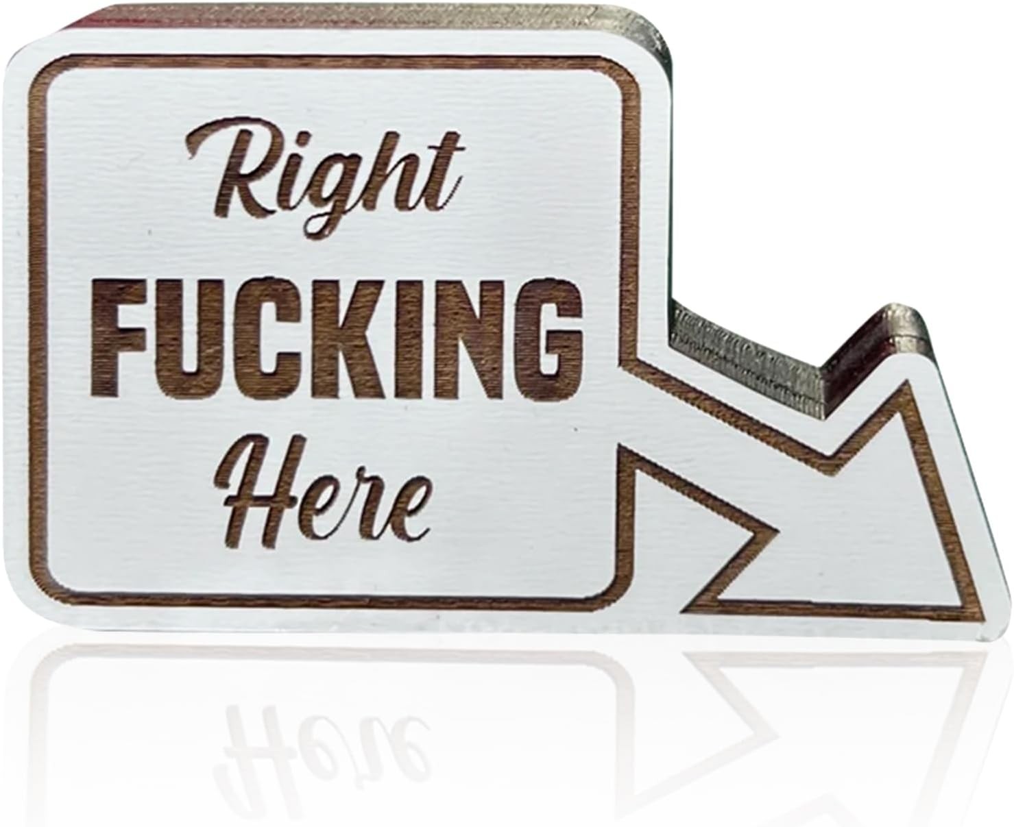 8 Ball Pocket Marker - Right Here, Funny Wooden Pool Table D