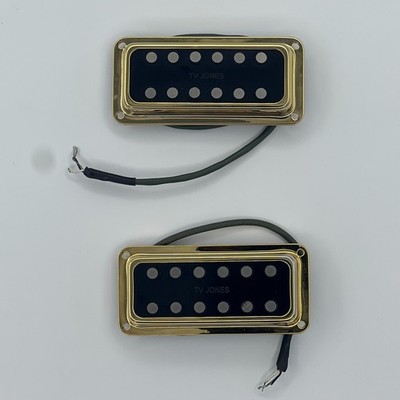 TV Jones Magna'Tron Pickup Set  DeArmond Mount - Gold   USA Made - USED