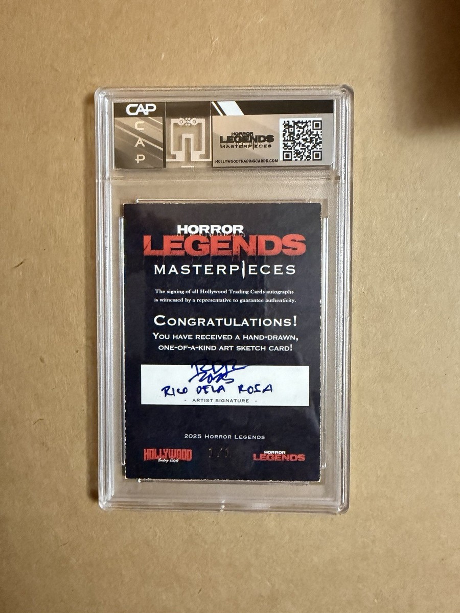 2025 Horror Legends Masterpieces 1/1 Sketch Card Signed By Tim