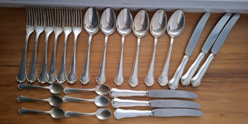 Älteres Besteck, 90er Silberauflage , Hanseat, 24 Teile. silver-plated cutlery - Bild 7 von 16