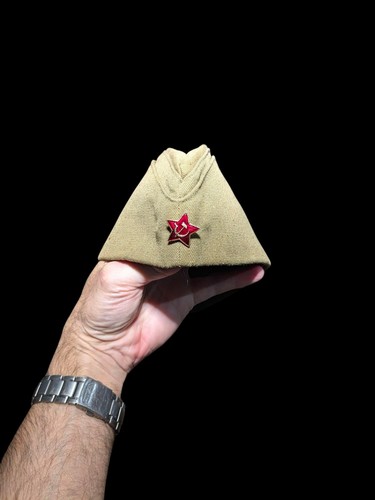 Sombrero de Servicio Soldado del Ejército Ruso de la Unión Soviética de Colección Años 80 Pilotka Talla 57 - Imagen 6 de 11