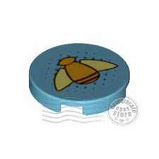 1x LEGO 14769pb162 Tile Decorated (Gold Bumblebee) 2x2 Medium Azure | 6174222