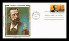 US COVER FREDERIC A BARTHOLDI STATUE OF LIBERTY SCULPTOR FDC COLORANO SILK