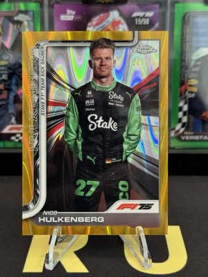 Nick Hulkenberg 2025 Topps Chrome #19 Gold RayWave Refractor Portrait /50