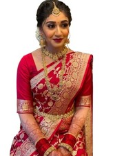 TRADITIONAL PARTY WEAR SOFT SILK INDIAN WEDDING WEAR KANJEEVARAM SAREE SARI