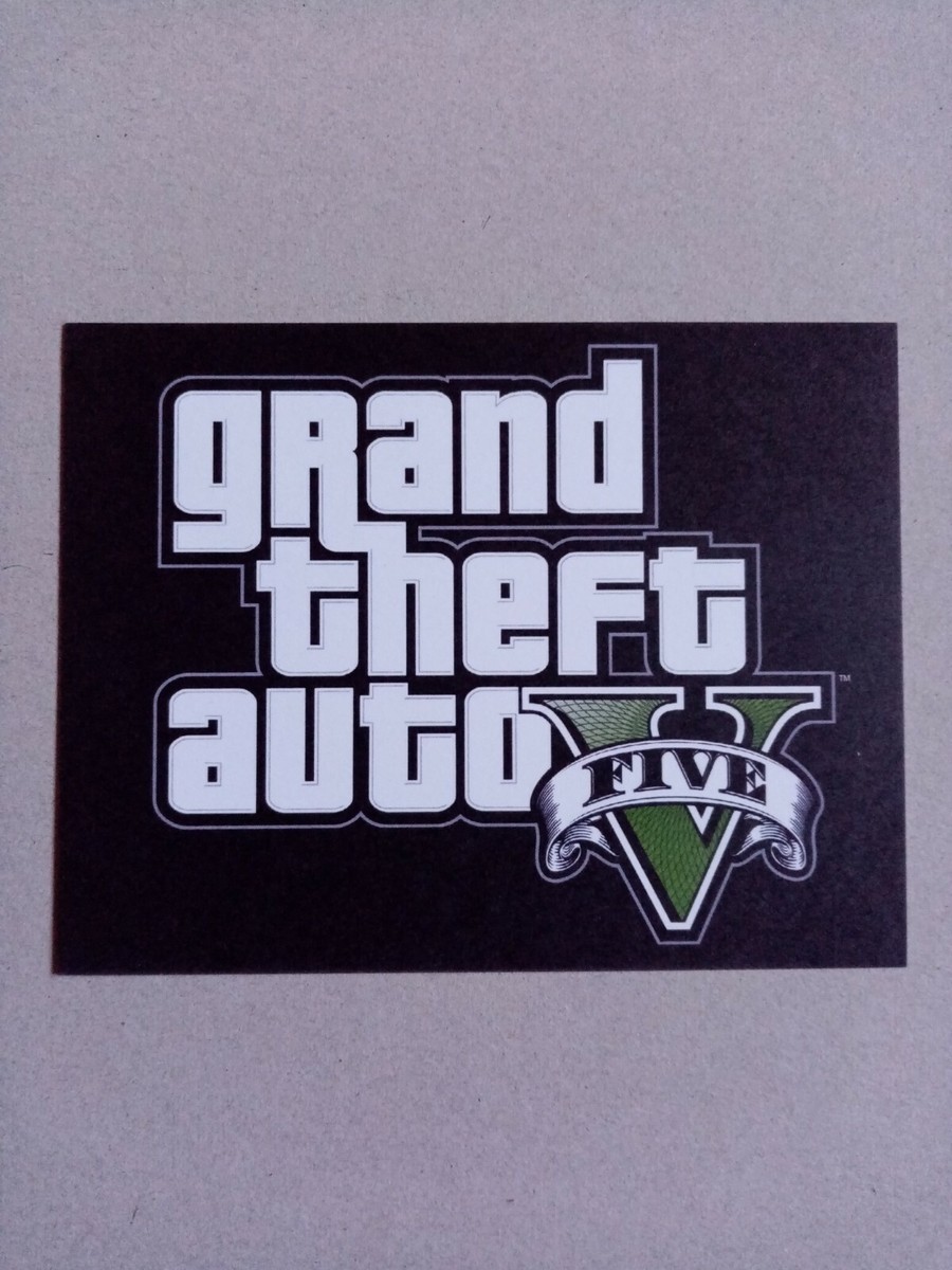 GRAND THEFT AUTO V GTA GAME LOGO PROMO POSTCARD