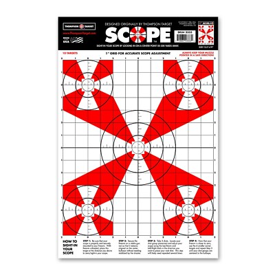 Thompson Target | Scope Alignment Sight-In 12.5''x19'' Paper Shooting Targets
