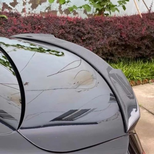 REAL Carbon Fiber Rear Trunk Spoiler Wing PSM For Benz C Class W204 2008-2014 - Picture 3 of 7