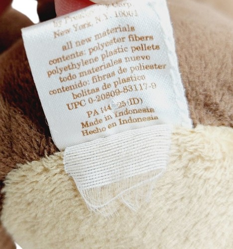 Carters Child of Mine Brown Tan Monkey Orange Bow Plush Stuffed Animal 6 inch - Picture 6 of 7