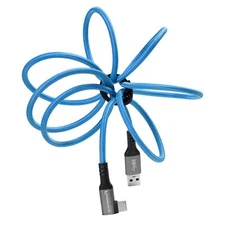 5' Straight USB C to USB A 3A 60W 5Gb/s | Right Angle Braided Cable for Data ...