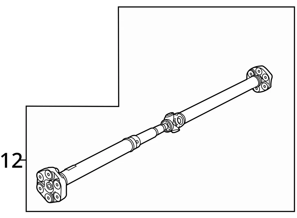2014 Chrysler 300 RWD Driveshaft 3.6L 8 Speed Trans Used 61000 Miles OEM - Imagem 4 de 4