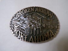 1982 Broken Arrow Peace Pipe Belt Buckle, New In Box, Numbered 528 SC-48