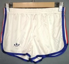 RARE VINTAGE OLD RETRO MEN ADIDAS FRANCE NATIONAL SHORTS PANTALONES SIZE S SMALL