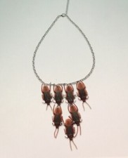 NEW Cockroach Necklace Halloween Scary Accessoires   L K   
