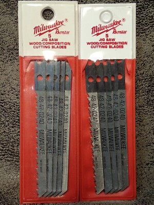 (10-pk) 48-42-0240 Milwaukee 3-1/8'' 8-TPI High Carbon Steel Jig Saw (BN121)