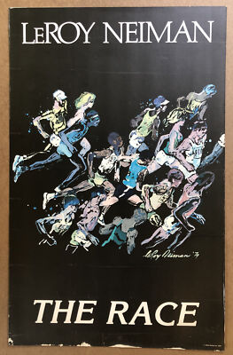 LeRoy Neiman Posters 画集 Original Vintage Poster The Race Leroy Neiman 1979 Marathon Runner