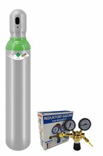 Gasflasche Schutzgas 8 Liter ARGON (82%) + CO2 (18%) Schwei&szlig;gas MIG + Gasregler