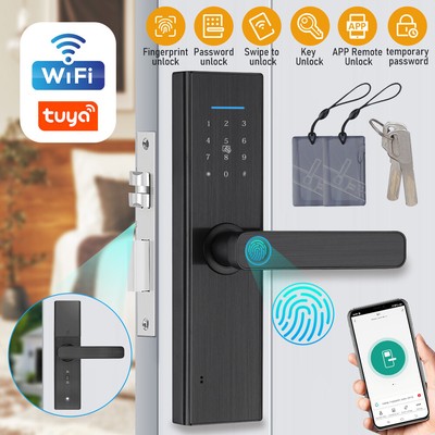 Smart Door Lock Wifi Biometric Fingerprint Touch Password Digital Keyless Keypad