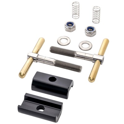 Brompfication Hinge Clamp Set - Titanium for BROMPTON (Black/Brass