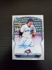 Hayden Juenger - 2023 Bowman Chrome Prospect 1st Bowman REFRACTOR AUTO #066/499